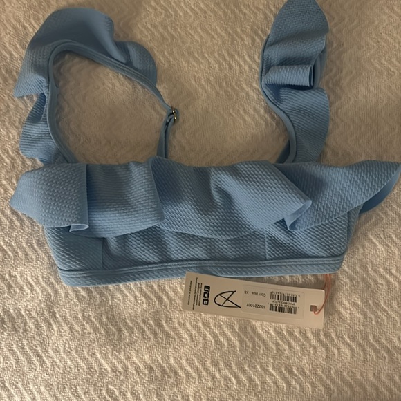 Brand NWT mink pink ruffled high-waisted bikini (set) - Picture 4 of 8